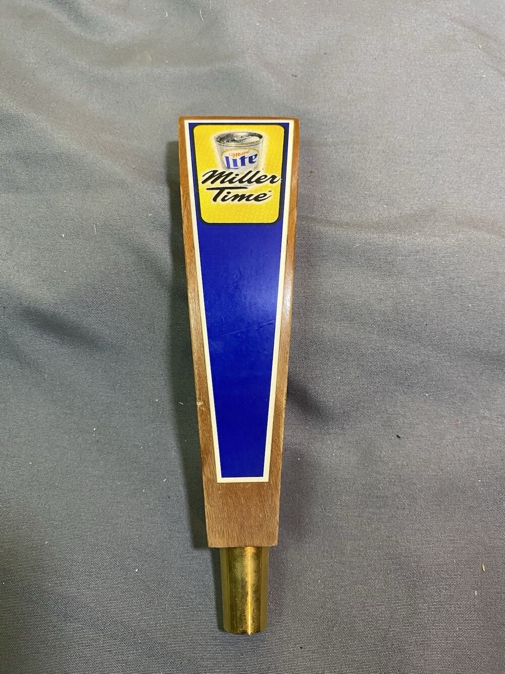 Vintage RARE Miller Lite Miller Time Wooden Beer Tap Handle